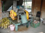 Old machine for crushing sugar cane
